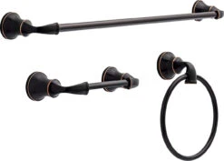 Liberty Delta Lorain 3-Piece Bath Hardware Set Oil Rubbed Bronze