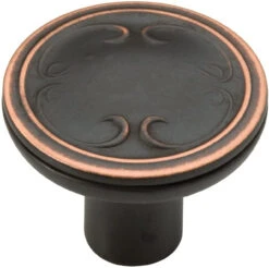 1-1/8" Vingette Knob Bronze With Copper Highlights