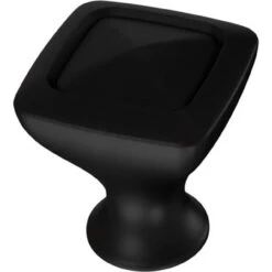 Liberty 1-1/8" Iron Craft Rustic Square Knob Flat Black