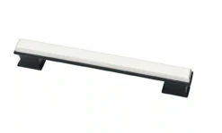 Liberty 6-5/16" Dual Tone Luxe Square Pull Flat Black And Heirloom Silver