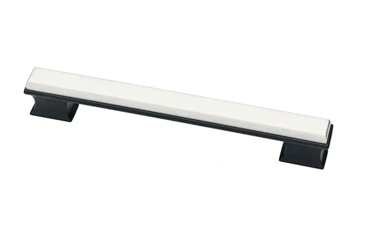 Liberty 6-5/16" Dual Tone Luxe Square Pull Flat Black And Heirloom Silver 1 Liberty 6-5/16" Dual Tone Luxe Square Pull Flat Black And Heirloom Silver