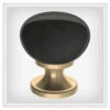 Liberty 1-1/8" Casual Ceramic Knob Champagne Bronze And Black
