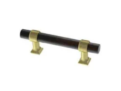 Liberty 3" Bayview Brass With Vintage Black Wood Bar Pull