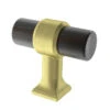 Liberty 1-9/16" Wood Bar Knob Vintage Black With Bayview Brass