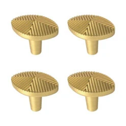 Liberty (4 Pack) 1-3/8" Modern Herringbone Knob Bayview Brass