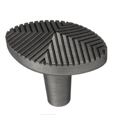 Liberty 1-3/8" Modern Herringbone Knob Heirloom Silver