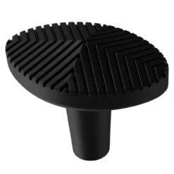 Liberty 1-3/8" Modern Herringbone Knob Flat Black