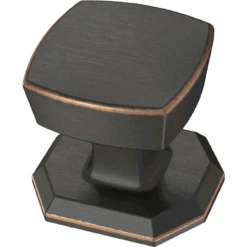 Liberty 1" Fractured Knob Venetian Bronze With Copper Highlights