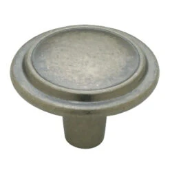 Liberty 1-1/4" Top Ring Round Knob Antique Iron