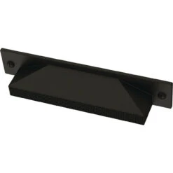 Liberty 3" Or 3-3/4" Dual Mount Knurled Industrial Averland Cup Pull Flat Black