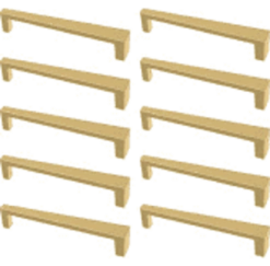 (10-pack) 5" Angled Pull Bayview Brass
