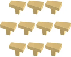 (10-pack) 1-3/16" Angled Knob Bayview Brass