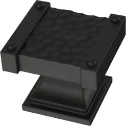 Liberty 1-3/16" Hammered Knob Flat Black