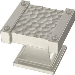 Liberty 1-3-16" Hammered Knob Satin Nickel