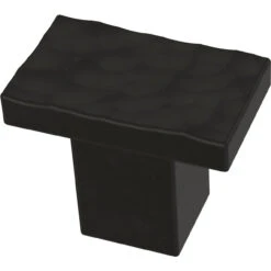 Liberty 1-1/4" Modern Hammered Knob Flat Black