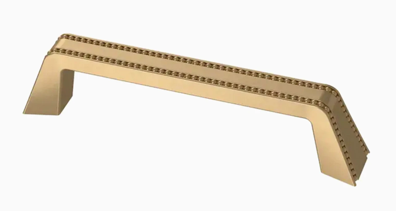 3-3/4" Elegant Beaded Pull Champagne Bronze 1 3-3/4" Elegant Beaded Pull Champagne Bronze