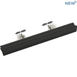 2"- 8-3/16" Adjustable Center Casual Column Pull Flat Black