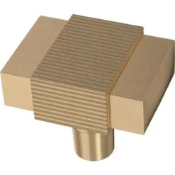 Liberty 1-5/8" Fluted Square Knob Champagne Bronze