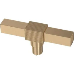 Liberty 3-1/8" Fluted Square Elongated T-Knob Champagne Bronze
