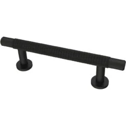 Liberty 3" Knurled Round Bar Pull Flat Black