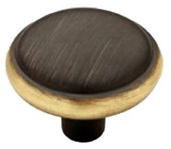 Liberty 1-1/4" Domed Top Knob Bronze With Gold Highlights