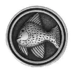 (5-Pack) 1-3/8" SeaSide Cottage Angelfish Knob Brushed Satin Pewter