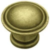 Liberty (25 Pack) 1-3/16" Ridge Knob Tumbled Antique Brass