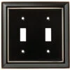 Architectural Double Switch Wallplate Oil Rubbed Bronze