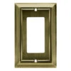Architectural Single Decorator Wallplate Antique Brass