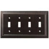 Liberty Classic Architecture Quad Switch Wall Plate Venetian Bronze