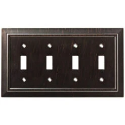 Liberty Classic Architecture Quad Switch Wall Plate Venetian Bronze