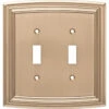 Liberty Emery Double Switch Wall Plate Champagne Bronze