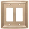 Liberty Emery Double Decorator Wall Plate Champagne Bronze