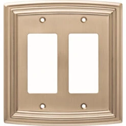 Liberty Emery Double Decorator Wall Plate Champagne Bronze
