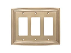 Liberty Emery Triple Decorator Wall Plate Champagne Bronze