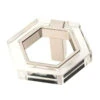 Liberty AS-IS 1-7/8" Hex Knob Polished Nickel And Clear Acrylic
