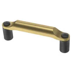 Liberty 3" Riveted Pull Brushed Brass And Soft Iron