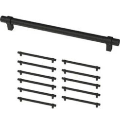 Liberty (12-Pack) 8-13/16" Wrapped Bar Pull Flat Black