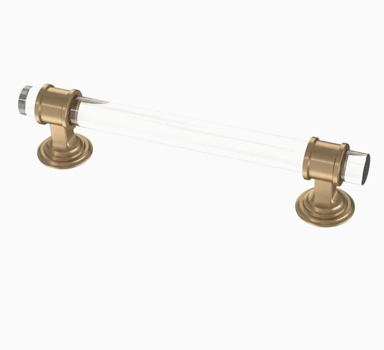 Liberty 3-3/4" Acrylic Bar Pull Champagne Bronze And Clear 1 Liberty 3-3/4" Acrylic Bar Pull Champagne Bronze And Clear