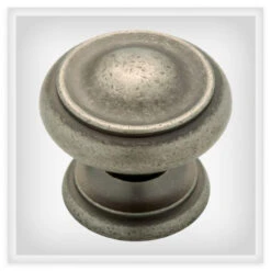 Liberty 1-3/16" Avante Raised Center Knob Tumbled Pewter