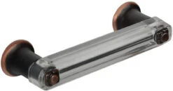 Liberty 3" Design Facets Mateus Bar Pull Clear Acrylic With Oil Rubbed Bronze