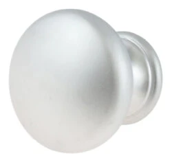 Liberty 1-1/8" Round Knob Satin Aluminum Finish