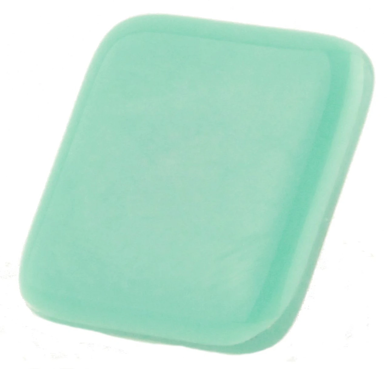 1-1/2" Handcrafted Glass Knob Aqua With Antique Brass 3 1-1/2" Handcrafted Glass Knob Aqua With Antique Brass - Image 3