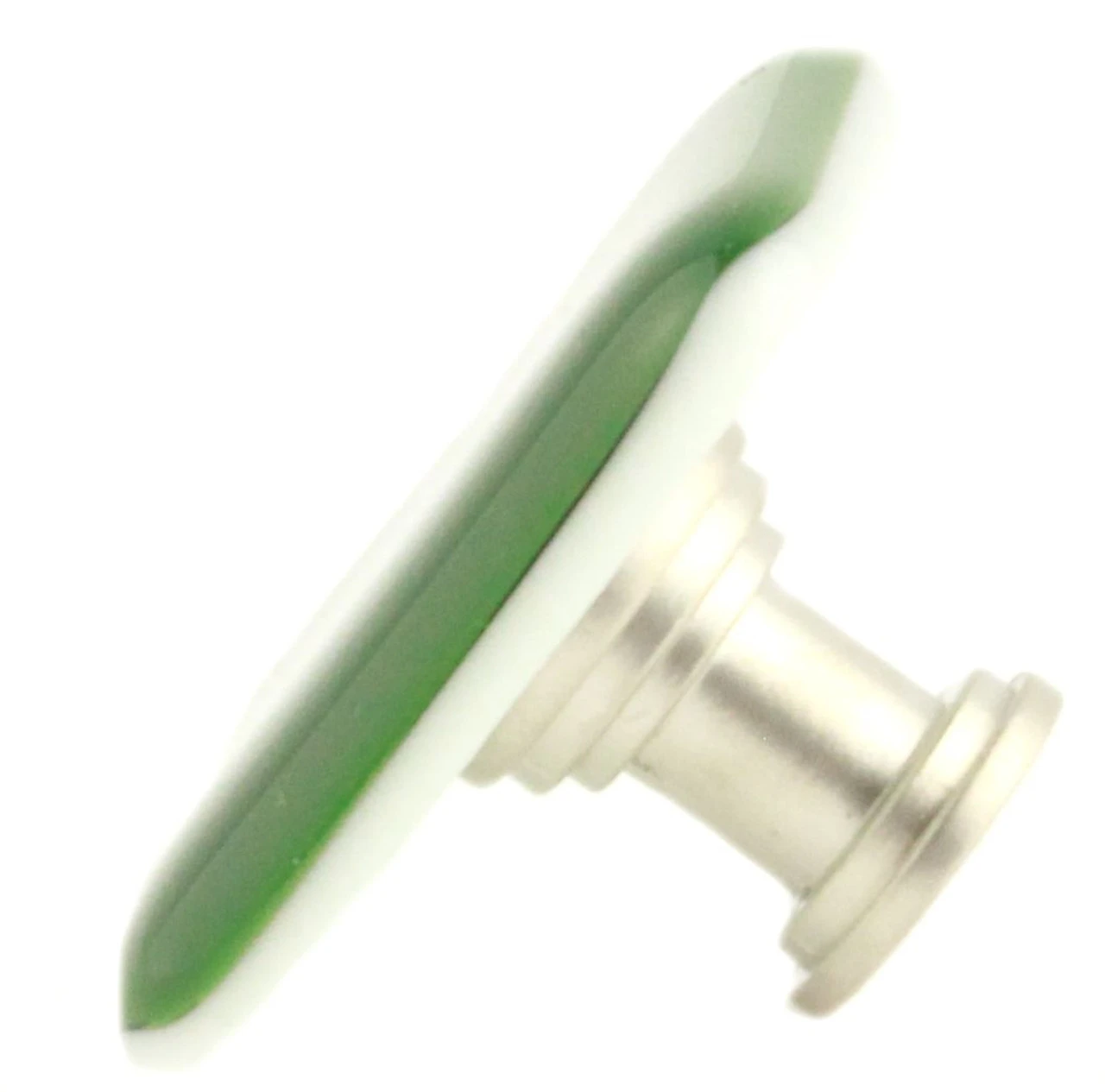 (14-PACK) 1-1/2" Handcrafted Glass Knob Green With Satin Nickel 2 (14-PACK) 1-1/2" Handcrafted Glass Knob Green With Satin Nickel - Image 2