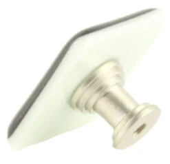 (14-PACK) 1-1/2" Handcrafted Glass Knob Green With Satin Nickel 6 (14-PACK) 1-1/2" Handcrafted Glass Knob Green With Satin Nickel -D'Lawless Hardware Shop american handcrafted green glass knob w satin nickel 1 1 2 4 60021.1643056881