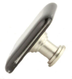 1-1/2" Handmade Glass Knob Black With Satin Nickel -D'Lawless Hardware Shop american handcrafted handmade black glass knob w satin nickel 1 1 2 4 91006.1643649693
