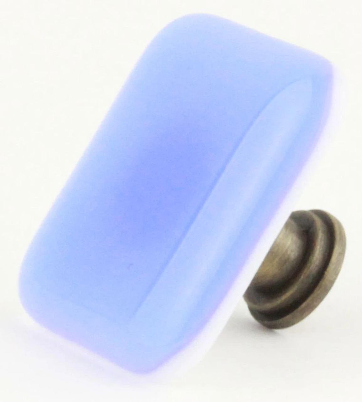 1-1/2" Handcrafted Glass Knob Light Blue With Antique Brass 1 1-1/2" Handcrafted Glass Knob Light Blue With Antique Brass