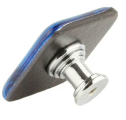 (5-Pack) 1-1/2" Handcrafted Glass Knob Mirrored Blue With Chrome -D'Lawless Hardware Shop american handcrafted mirrored blue glass knob w chrome 1 1 2 4 38259.1642617349