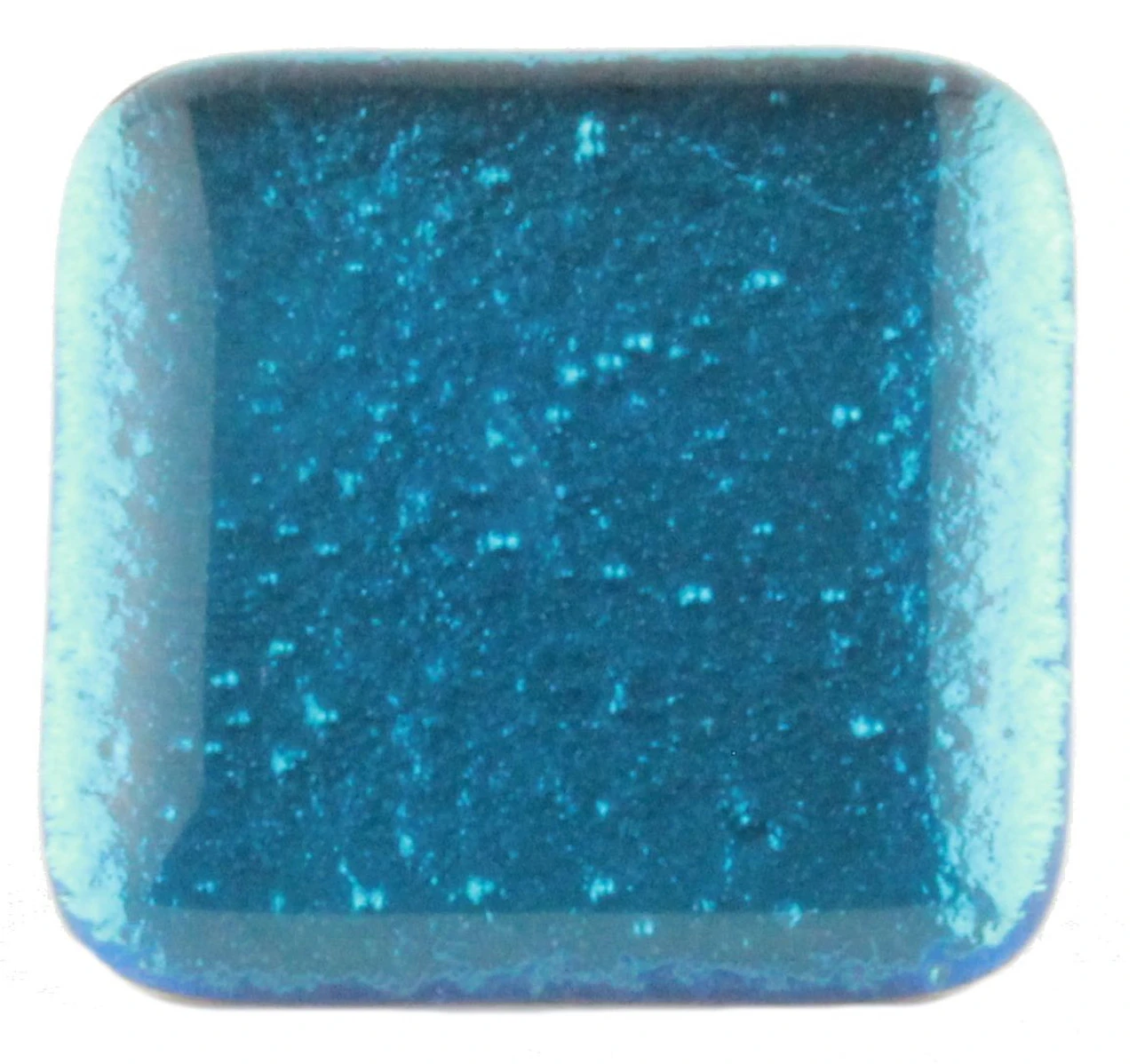 1-1/2" Handcrafted Glass Knob Mirrored Blue With Satin Nickel 3 1-1/2" Handcrafted Glass Knob Mirrored Blue With Satin Nickel - Image 3