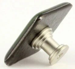 1-1/2" Handcrafted Glass Knob Mirrored Green With Satin Nickel -D'Lawless Hardware Shop american handcrafted mirrored green glass knob w satin nickel 1 1 2 4 87569.1643385866